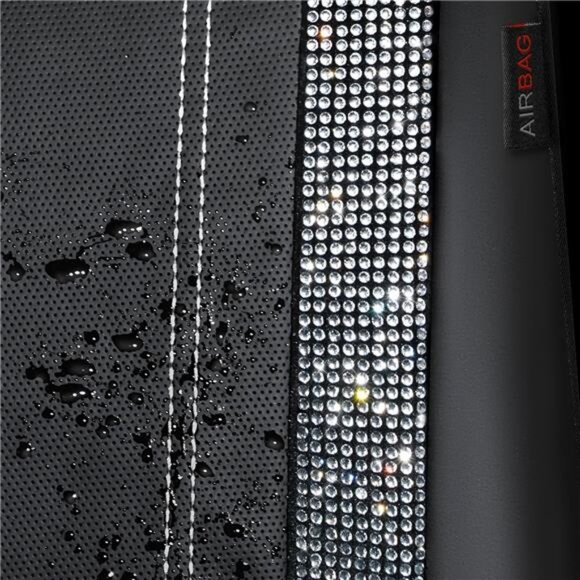 Bling Car Seat Covers Full Set,Shining Rhinestone Diamond Waterproof FauxLeather - Picture 3 of 7